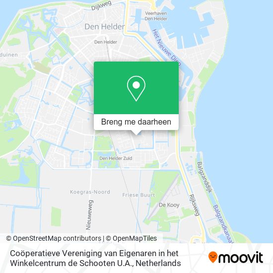 Coöperatieve Vereniging van Eigenaren in het Winkelcentrum de Schooten U.A. kaart
