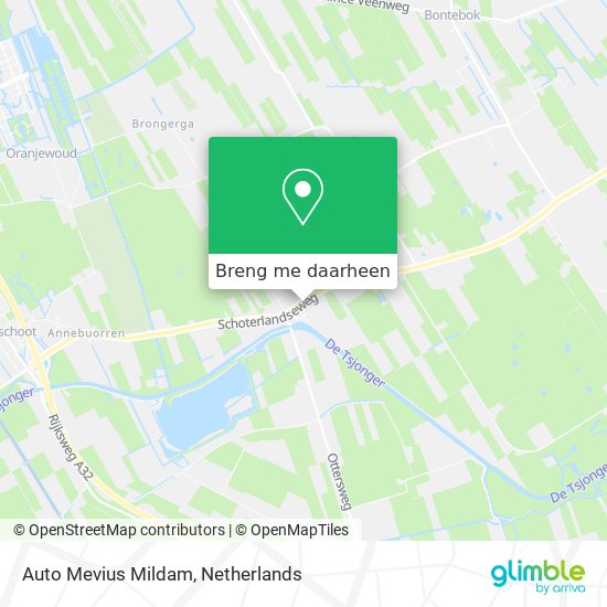 Auto Mevius Mildam kaart