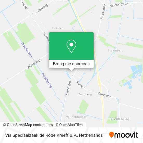 Vis Speciaalzaak de Rode Kreeft B.V. kaart