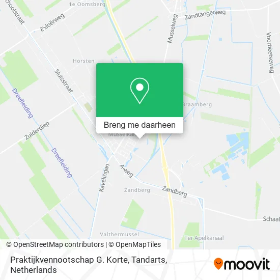 Praktijkvennootschap G. Korte, Tandarts kaart