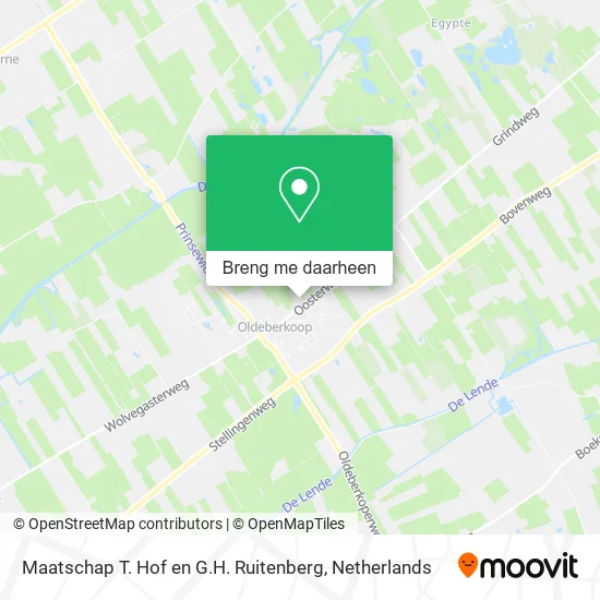 Maatschap T. Hof en G.H. Ruitenberg kaart