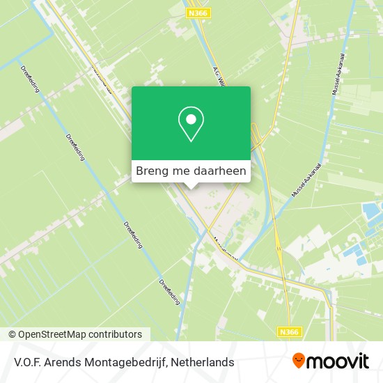 V.O.F. Arends Montagebedrijf kaart