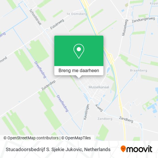Stucadoorsbedrijf S. Sjekie Jukovic kaart