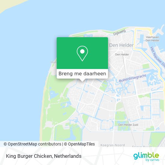 King Burger Chicken kaart