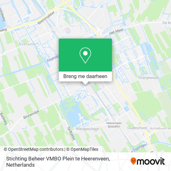 Stichting Beheer VMBO Plein te Heerenveen kaart