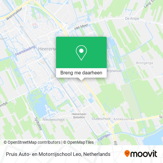 Pruis Auto- en Motorrijschool Leo kaart