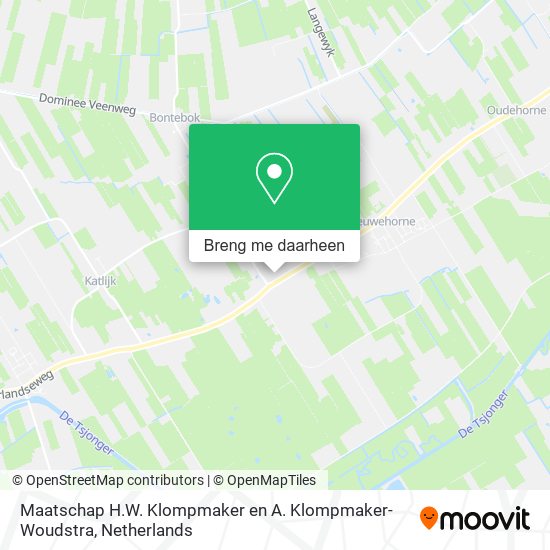 Maatschap H.W. Klompmaker en A. Klompmaker-Woudstra kaart