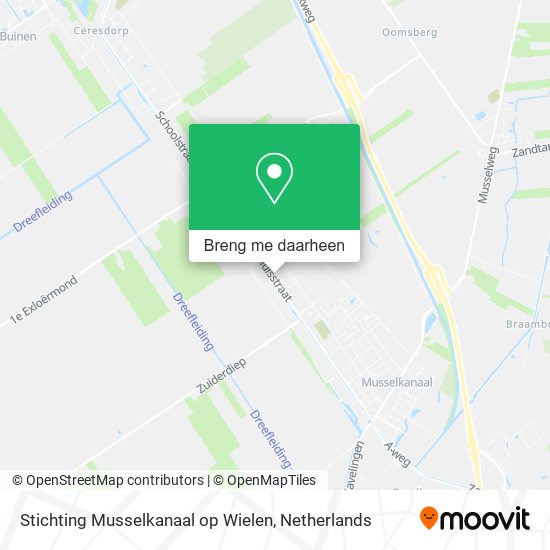 Stichting Musselkanaal op Wielen kaart