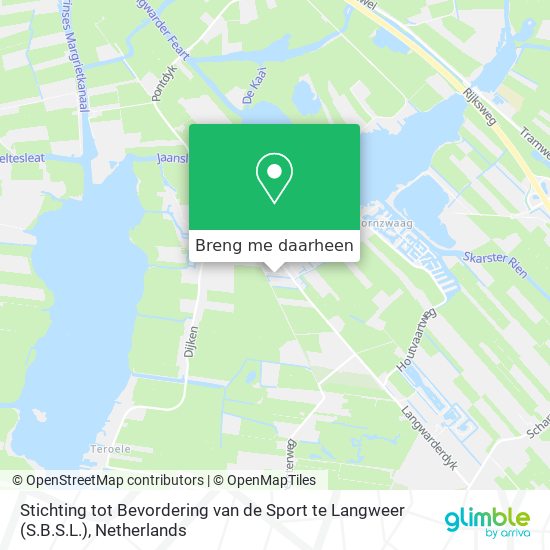 Stichting tot Bevordering van de Sport te Langweer (S.B.S.L.) kaart