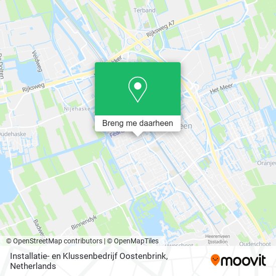 Installatie- en Klussenbedrijf Oostenbrink kaart