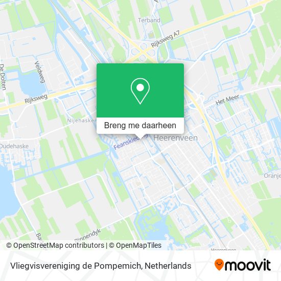 Vliegvisvereniging de Pompemich kaart