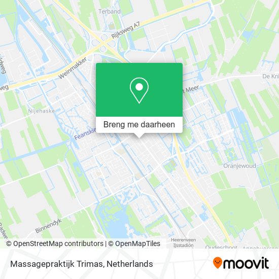 Massagepraktijk Trimas kaart