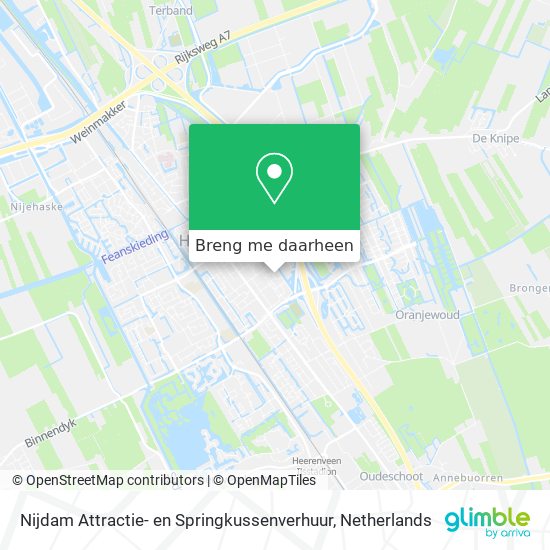 Nijdam Attractie- en Springkussenverhuur kaart