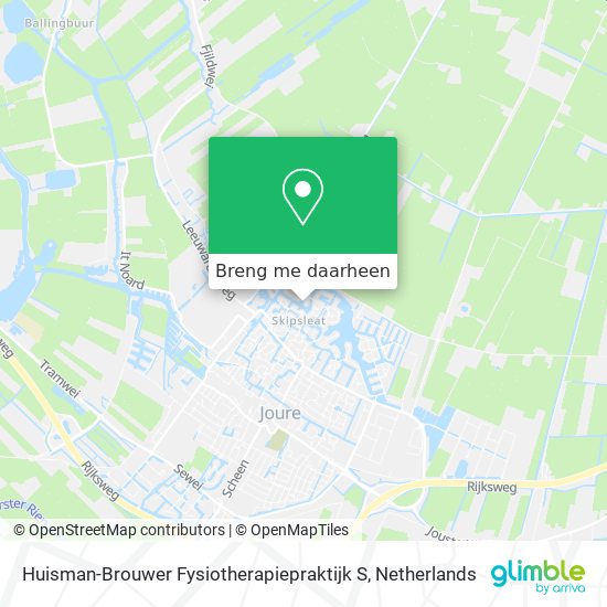 Huisman-Brouwer Fysiotherapiepraktijk S kaart