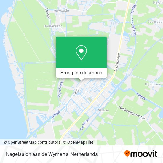 Nagelsalon aan de Wymerts kaart