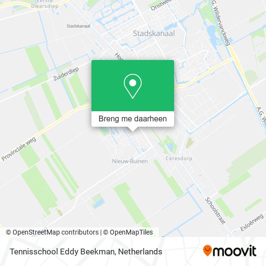 Tennisschool Eddy Beekman kaart