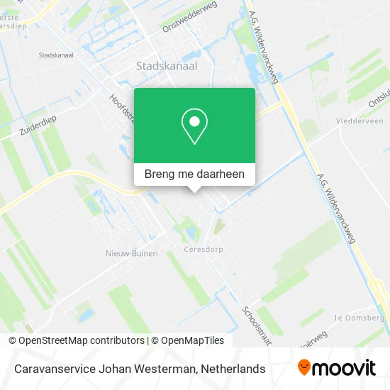 Caravanservice Johan Westerman kaart