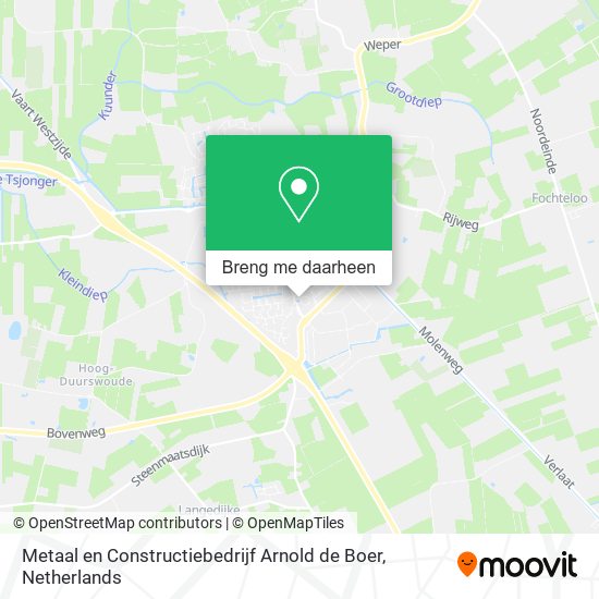 Metaal en Constructiebedrijf Arnold de Boer kaart