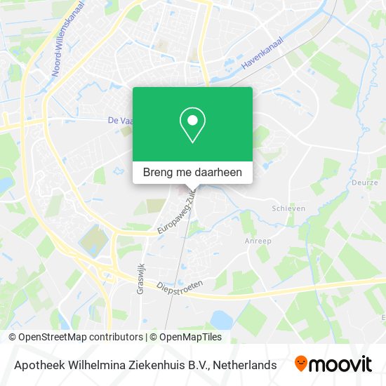 Apotheek Wilhelmina Ziekenhuis B.V. kaart