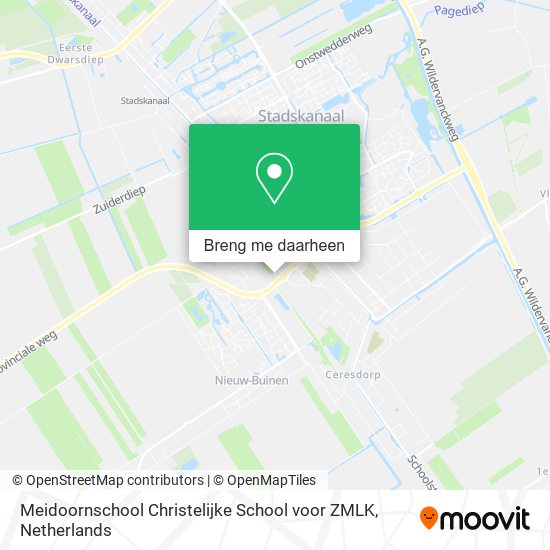 Meidoornschool Christelijke School voor ZMLK kaart