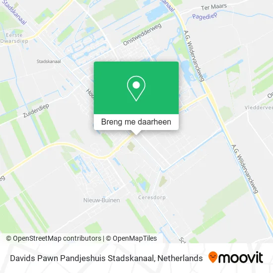 Davids Pawn Pandjeshuis Stadskanaal kaart