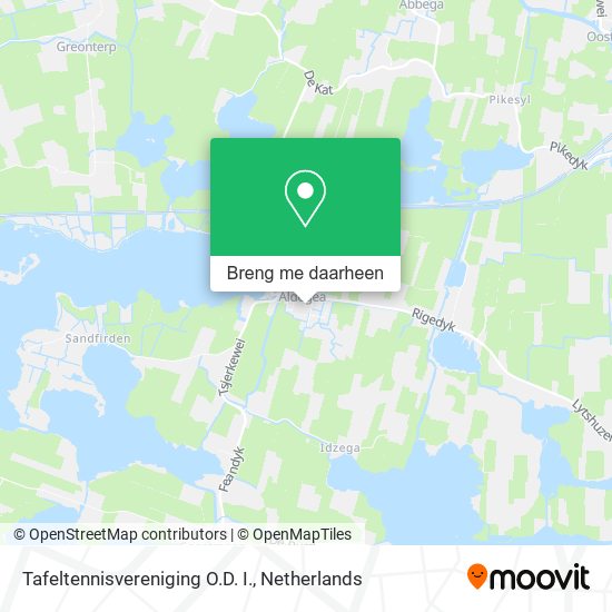 Tafeltennisvereniging O.D. I. kaart
