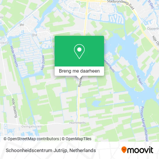 Schoonheidscentrum Jutrijp kaart