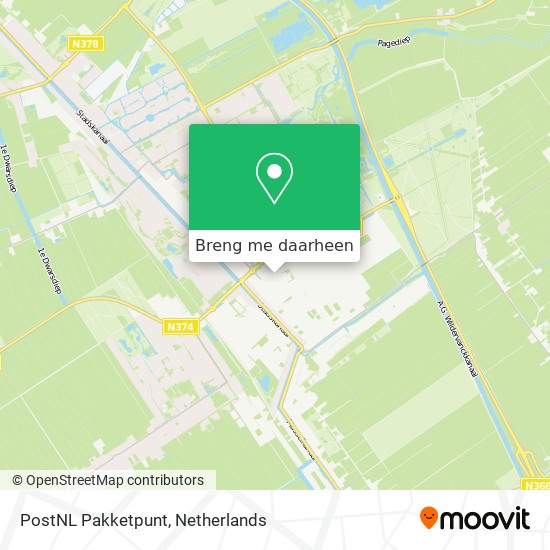 PostNL Pakketpunt kaart