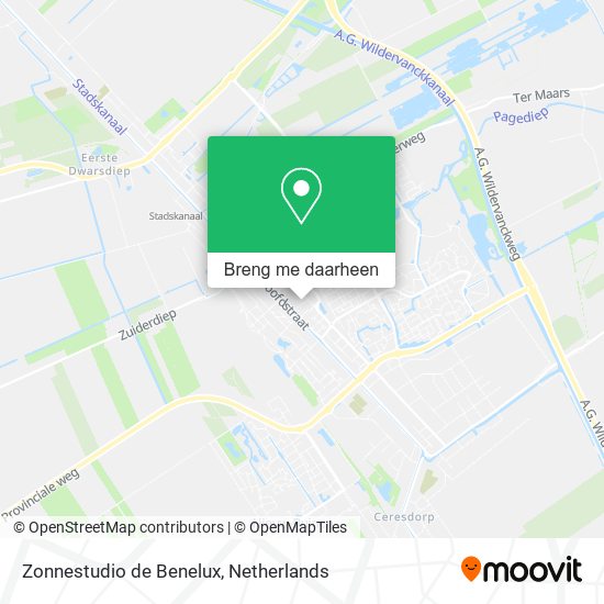 Zonnestudio de Benelux kaart