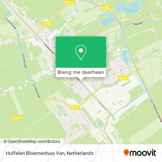 Huffelen Bloemenhuis Van kaart