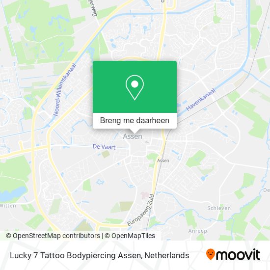 Lucky 7 Tattoo Bodypiercing Assen kaart