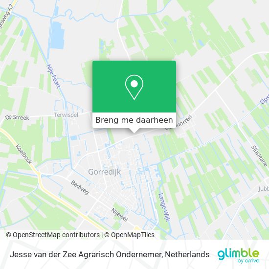 Jesse van der Zee Agrarisch Ondernemer kaart