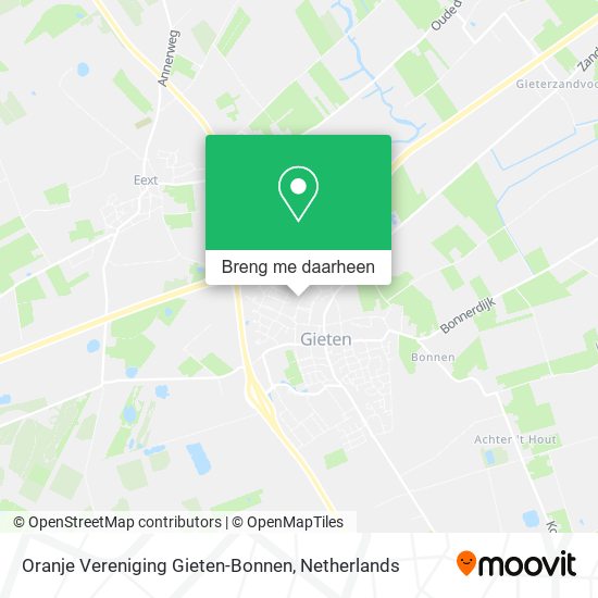 Oranje Vereniging Gieten-Bonnen kaart