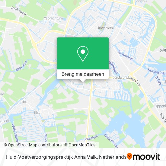 Huid-Voetverzorgingspraktijk Anna Valk kaart
