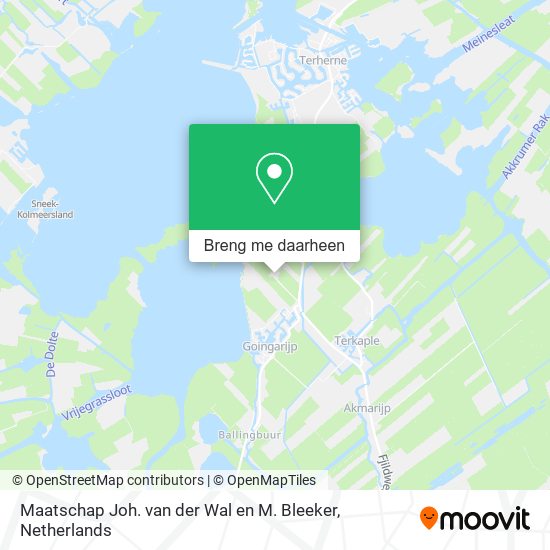 Maatschap Joh. van der Wal en M. Bleeker kaart