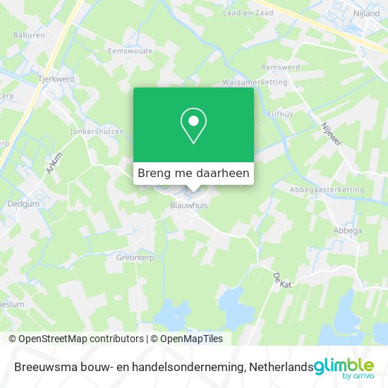 Breeuwsma bouw- en handelsonderneming kaart