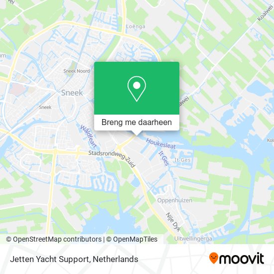 Jetten Yacht Support kaart