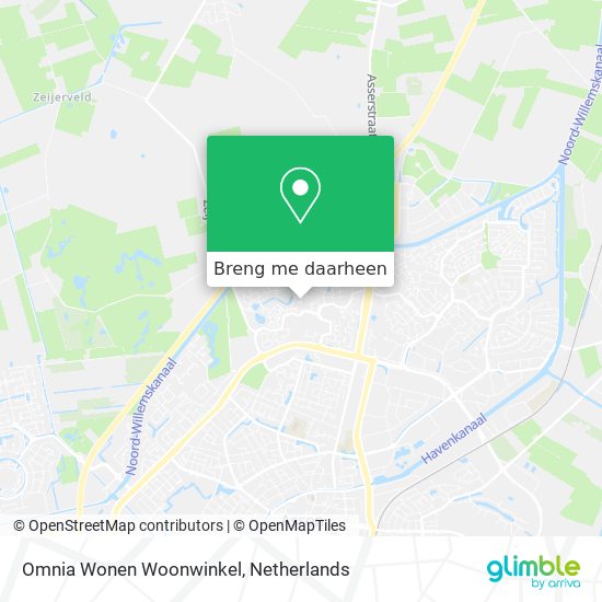 Omnia Wonen Woonwinkel kaart