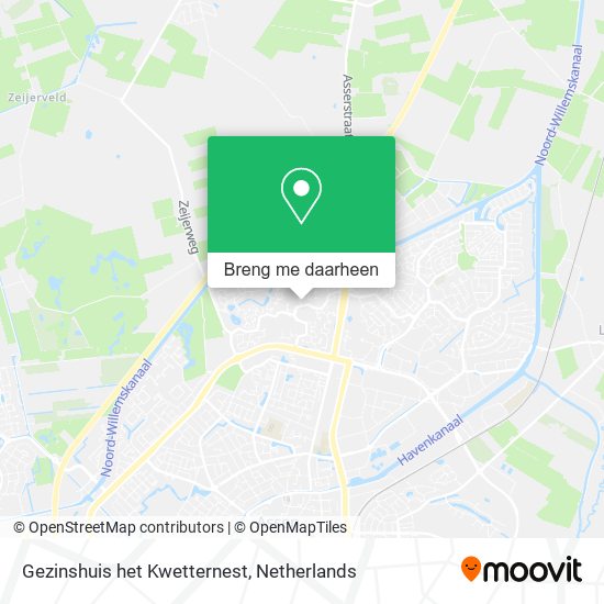 Gezinshuis het Kwetternest kaart