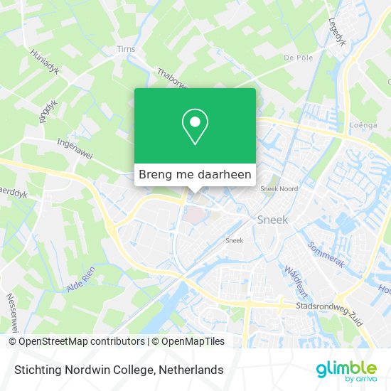 Stichting Nordwin College kaart