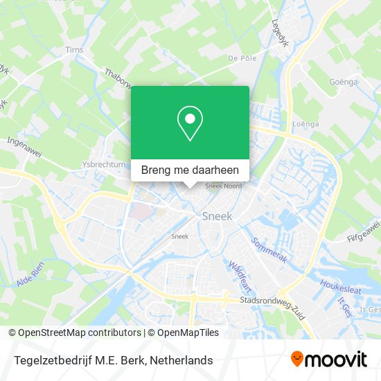Tegelzetbedrijf M.E. Berk kaart