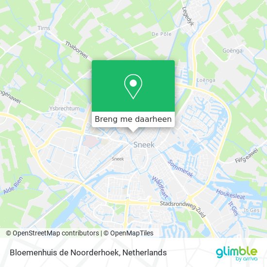 Bloemenhuis de Noorderhoek kaart