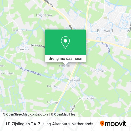 J.P. Zijsling en T.A. Zijsling-Altenburg kaart