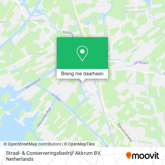 Straal- & Conserveringsbedrijf Akkrum BV kaart