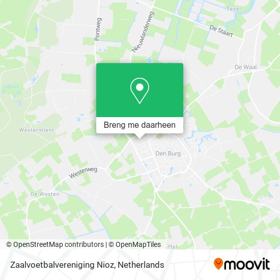 Zaalvoetbalvereniging Nioz kaart