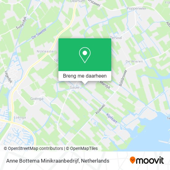 Anne Bottema Minikraanbedrijf kaart