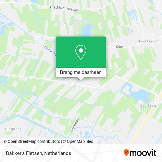 Bakker's Fietsen kaart