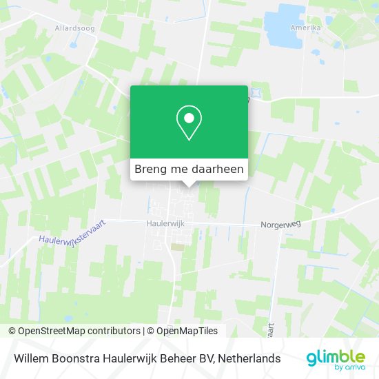 Willem Boonstra Haulerwijk Beheer BV kaart