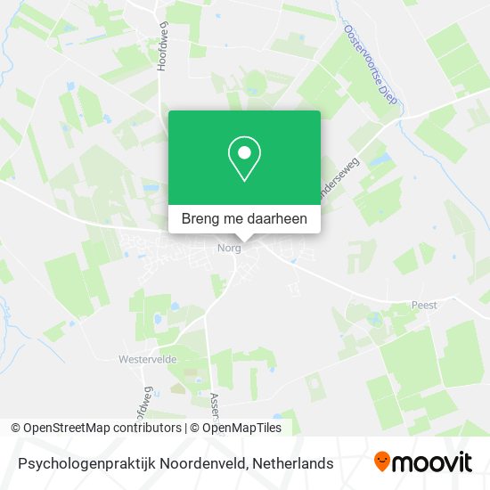 Psychologenpraktijk Noordenveld kaart