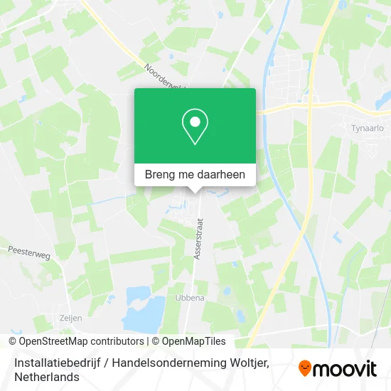 Installatiebedrijf / Handelsonderneming Woltjer kaart